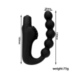 10-Mode Vibrating Silicone Prostate Massager with Flexible Anal Beads – Ergonomic, Body-Safe Design - Image 4