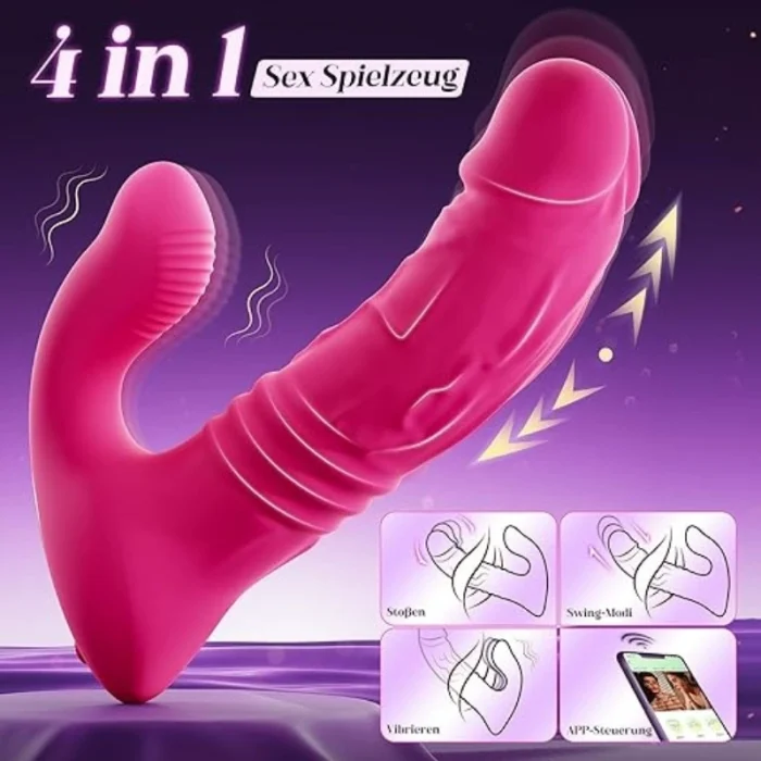 4-in-1 App & Remote Control Dual-Action Massager (10+10 Modes) - Image 3