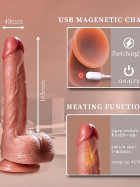 Heated Thrusting Dildo with Suction Base & Remote (2)Heated Thrusting Dildo with Suction Base & Remote (2)