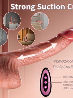 Heated Thrusting Dildo with Suction Base & Remote (2)