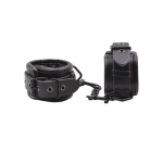 3-Piece Padded Leather Restraint Set with Adjustable Collar & Cuffs