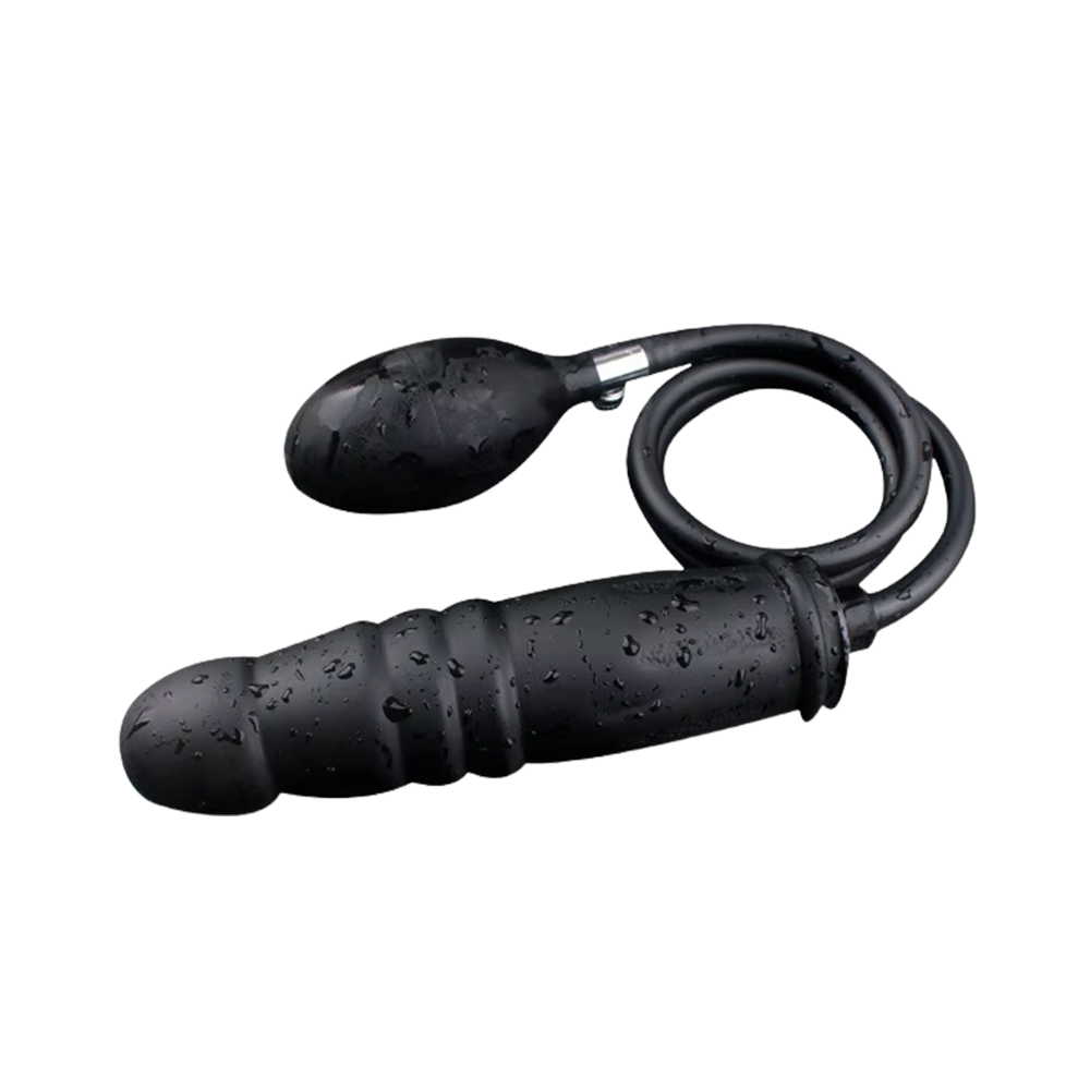 Inflatable Silicone Anal Probe with Hand Pump 1 Inflatable Silicone Anal Probe with Hand Pump